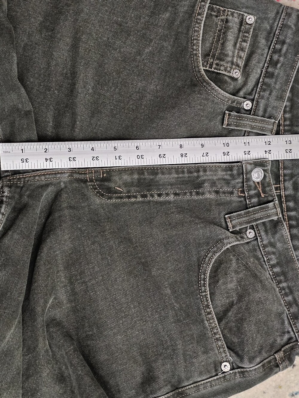 VTG 1995 Levi's L2 Forest Green Jeans Mens Tag 33x30 MEASURES 31x30 Baggy Loose - Picture 15 of 16